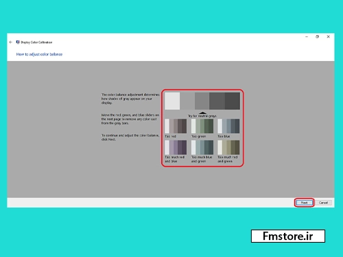 کالیبره کردن رنگ مانیتور در ویندوز 10(مرحله نهم)